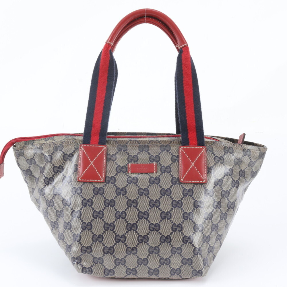 Gucci GG Crystal Sherry Line 131228 Leather Tote Bag Shoulder Handbag for Women